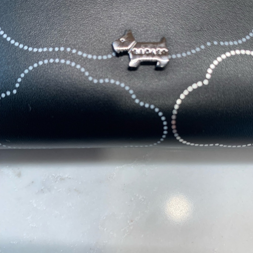 NEW RADLEY LONDON Scottie Dog Black Wallet Silver Clouds - Picture 4 of 7